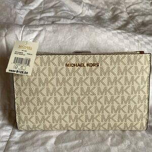 Michael Kors Beige Monogram Wallet
